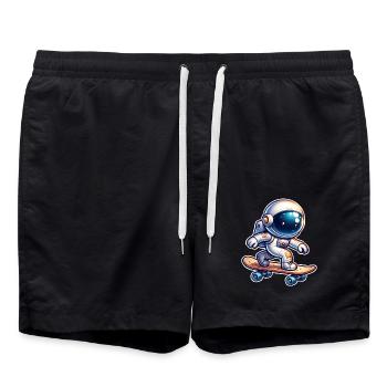 Planche à roulettes Skateur Astronaute - Short de bain - noir - Devant - AI Model Male 185 light (185cm)