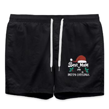 Best Mom ever merry christmas last minute Geschenk - Badeshorts - Schwarz - Vorne - AI Model Male 185 light (185cm)