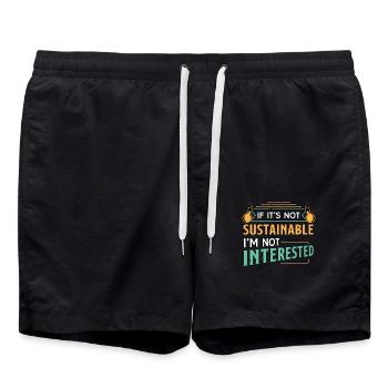 Scientifique de l’environnement si ce n’est pas agricole - Short de bain - noir - Devant - AI Model Male 185 light (185cm)