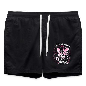 Je Suis Une Fée La Fée Pachier - Short de bain - noir - Devant - AI Model Male 185 light (185cm)