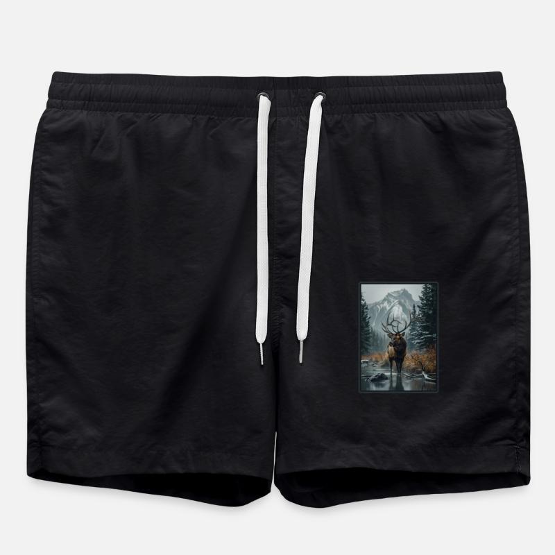 Elche Elch - Badeshorts - Schwarz