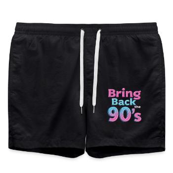 Bring Back the 90's Retro Boombox 90s - Swim Trunks - black - Front - AI Model Male 185 light (185cm)