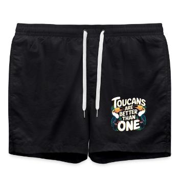 Toucans Are Better Than One 6 - Badeshorts - Schwarz - Vorne - AI Model Male 185 light (185cm)