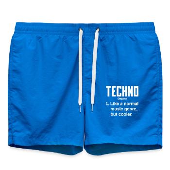 Techno Lover Definition: Cool Music Genre - Swim Trunks - cobalt blue - Front