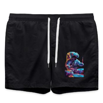Tambours d’astronaute - Short de bain - noir - Devant - AI Model Male 185 light (185cm)