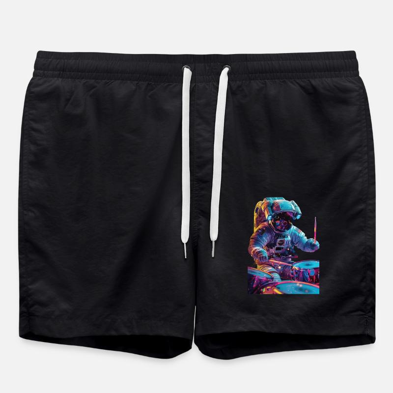 Astronaut Drums - Swim Trunks - black