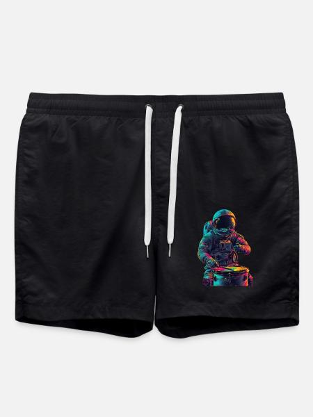 Astronaut Drums - Swim Trunks - black