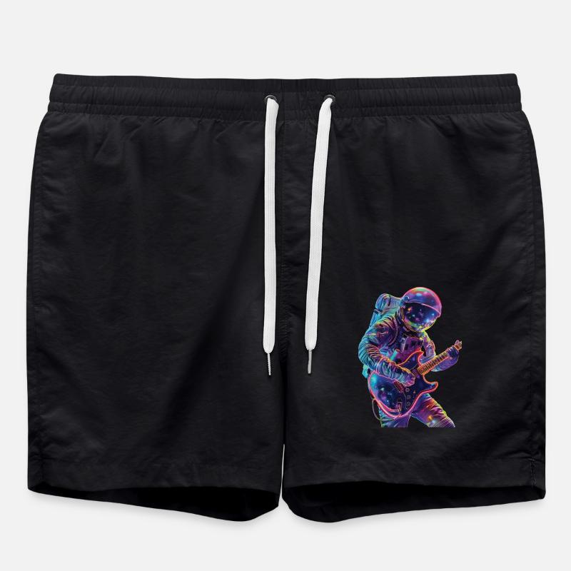 Astronaut Gitarre - Badeshorts - Schwarz