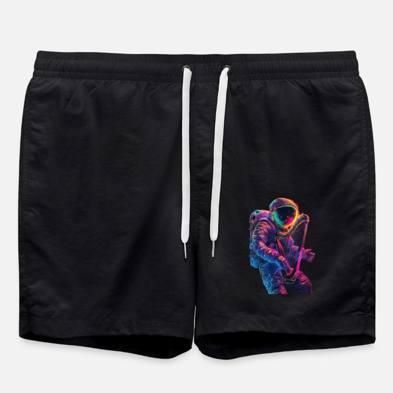 Astronaut Harp - Swim Trunks - black