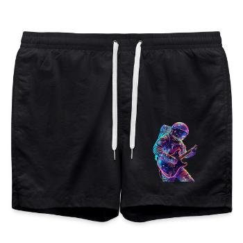 Guitare astronaute - Short de bain - noir - Devant - AI Model Male 185 light (185cm)