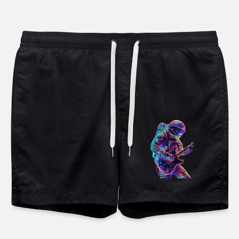 Astronaut Guitar - Swim Trunks - black