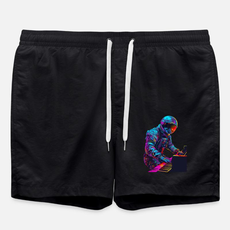 Astronaut Piano - Swim Trunks - black