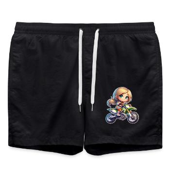 Motocross Femmes Filles Fille - Short de bain - noir - Devant - AI Model Male 185 light (185cm)