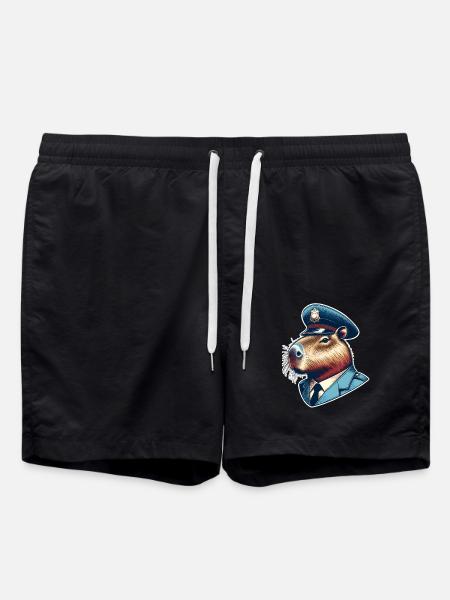 Capybara Police - Short de bain - noir