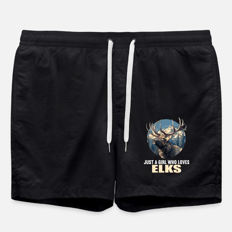 Elche Elch - Badeshorts - Schwarz