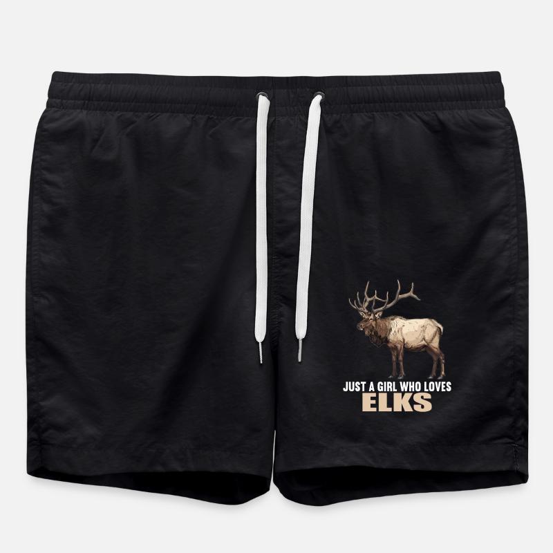 Elche Elch - Badeshorts - Schwarz