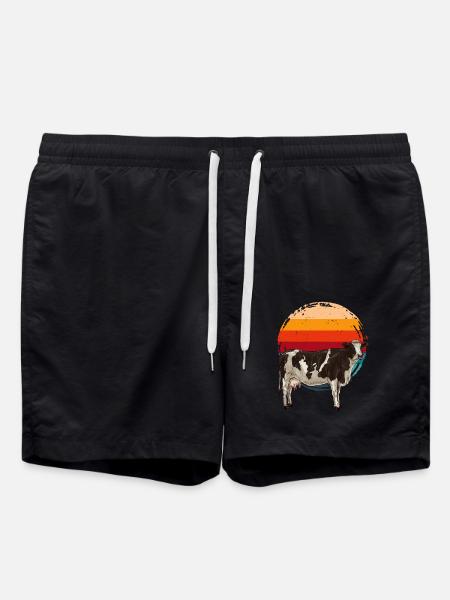 Cow Love – La vie à la campagne dans un style rétro - Short de bain - noir