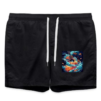 Guitare Poisson - Short de bain - noir - Devant - AI Model Male 185 light (185cm)