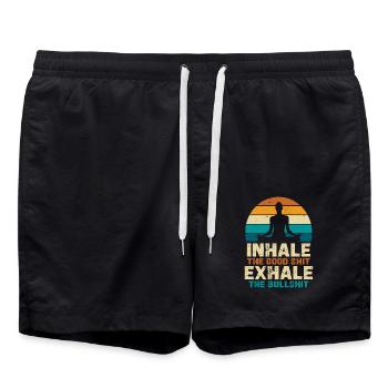 in the good, out the nonsense - Swim Trunks - black - Front - AI Model Male 185 light (185cm)