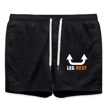 Repose-jambes Déclaration humoristique pour les personnes détendues - Short de bain - noir - Devant - AI Model Male 185 light (185cm)
