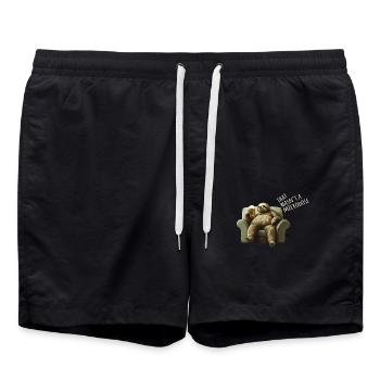 Il ne s’agissait pas de microdosage de relaxation des paresseux - Short de bain - noir - Devant - AI Model Male 185 light (185cm)