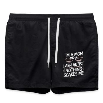 Maman puissante et professionnelle des cils - Short de bain - noir - Devant - AI Model Male 185 light (185cm)
