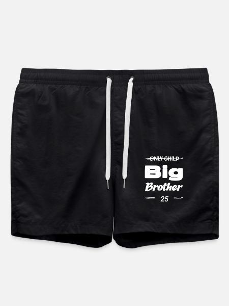 only only child, then brother - Swim Trunks - black
