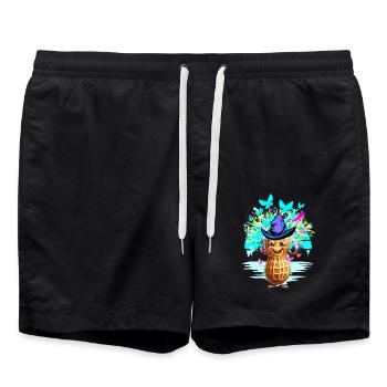 Peanut Peanuts Kids Child Spring Magic Nut - Swim Trunks - black - Front - AI Model Male 185 light (185cm)