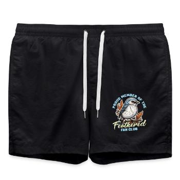 Bird Enthusiast Proud Member Of The Nature Lover - Swim Trunks - black - Front - AI Model Male 185 light (185cm)