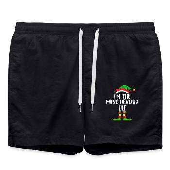 I'm The Mischievous Elf Matching Family Christmas - Swim Trunks - black - Front - AI Model Male 185 light (185cm)