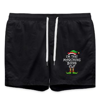 I'm The Marching Band Elf Matching Family - Swim Trunks - black - Front - AI Model Male 185 light (185cm)