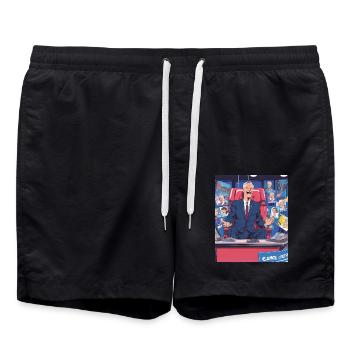 Geschenk für Männer, Damen, humorvoll, humorvoll T-Shirt - Badeshorts - Schwarz - Vorne - AI Model Male 185 light (185cm)