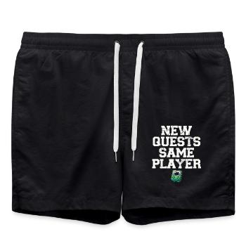 Neue Quests: Gleicher Spieler, Gaming-Abenteuer - Badeshorts - Schwarz - Vorne - AI Model Male 185 light (185cm)