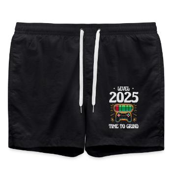 Niveau 2025 Temps de mouture, Objectifs de jeu, Jour de l’An - Short de bain - noir - Devant - AI Model Male 185 light (185cm)