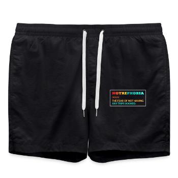 Notriphobie : La peur de l’absence de voyage - Short de bain - noir - Devant - AI Model Male 185 light (185cm)