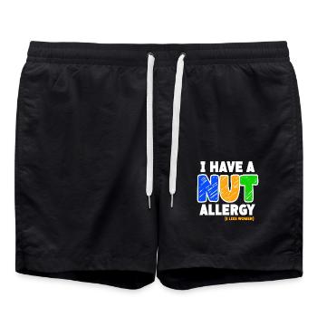 J’ai une allergie aux noix drôle de dicton pour - Short de bain - noir - Devant - AI Model Male 185 light (185cm)
