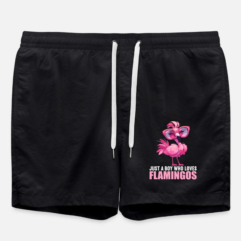 Flamingos Flamingo - Badeshorts - Schwarz