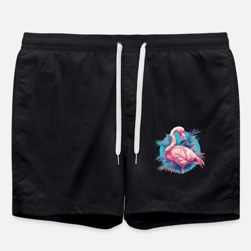 Flamants roses Flamant rose - Short de bain - noir
