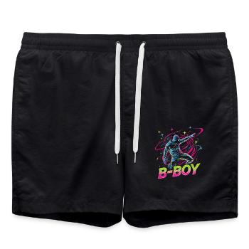 B-Boy Breakdance Breakdancer Hip Hop urbain - Short de bain - noir - Devant - AI Model Male 185 light (185cm)