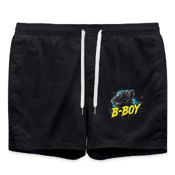B-Boy Breakdance Breakdancer Hip Hop urbain - Short de bain - noir - Devant - AI Model Male 185 light (185cm)