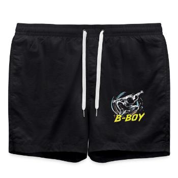 B-Boy Breakdance Breakdancer Hip Hop urbain - Short de bain - noir - Devant - AI Model Male 185 light (185cm)
