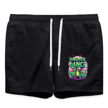 Dinosaurier Tanz Dino Party für eine Dinosaurier - Badeshorts - Schwarz - Vorne - AI Model Male 185 light (185cm)