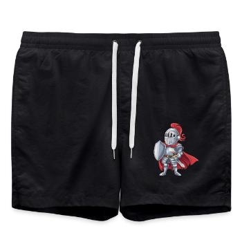 Freundlicher Ritter als Geburtstagsgeschenk Design - Badeshorts - Schwarz - Vorne - AI Model Male 185 light (185cm)
