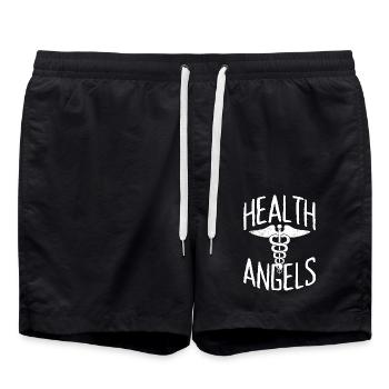 Health Angels Docteur Infirmière Médecin Médecin urgentiste - Short de bain - noir - Devant - AI Model Male 185 light (185cm)