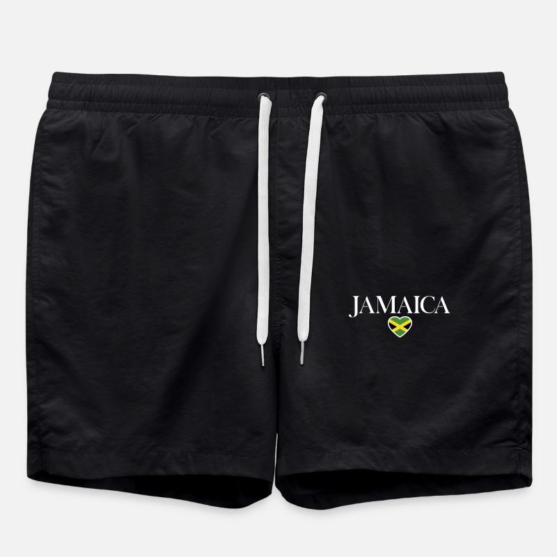 Jamaïque Jamaïque Drapeau jamaïcain - Short de bain - noir