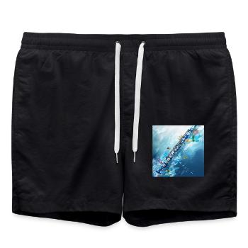 Flûte de poisson - Short de bain - noir - Devant - AI Model Male 185 light (185cm)