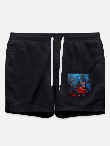 Guitare - Short de bain - noir