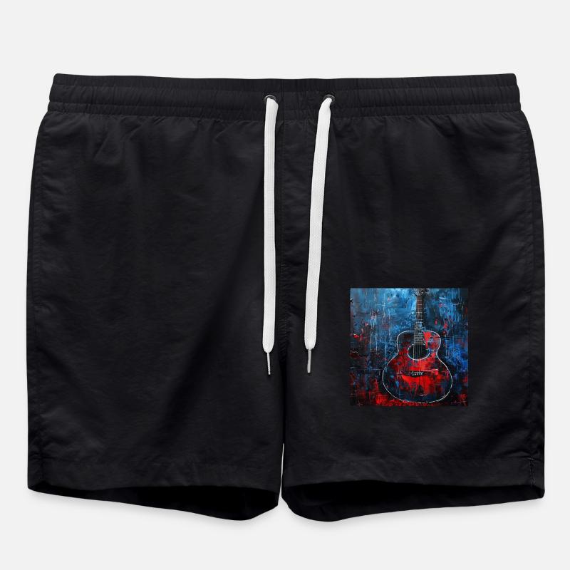 Guitare - Short de bain - noir
