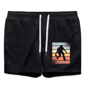 Boule Boccia Boule player - Swim Trunks - black - Front - AI Model Male 185 light (185cm)