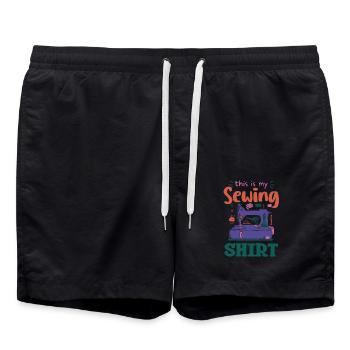 C’est ma chemise de couture Couture créative - Short de bain - noir - Devant - AI Model Male 185 light (185cm)